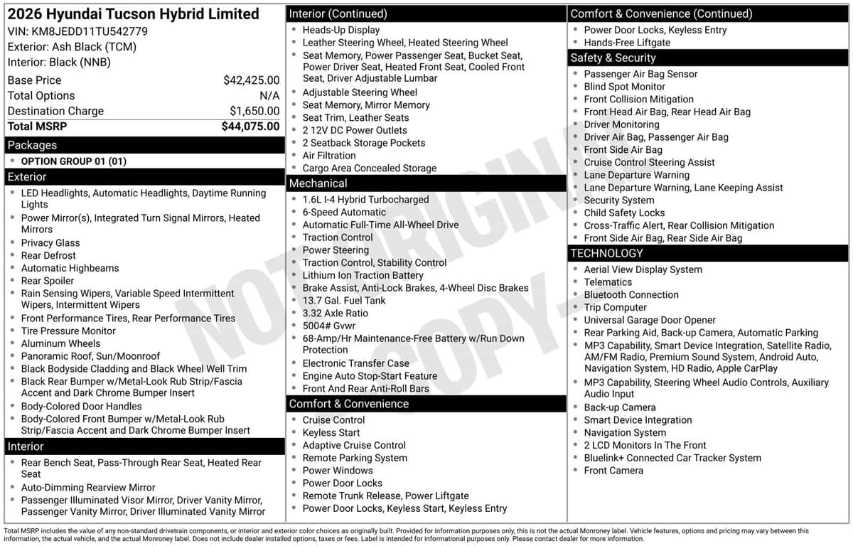 2026 Hyundai Tucson Hybrid Night