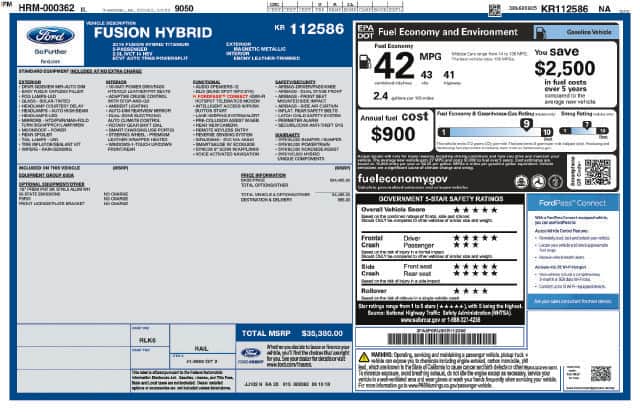 2019 Ford Fusion Titanium