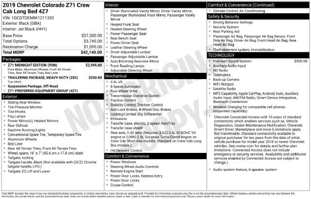 2019 Chevrolet Colorado Z71