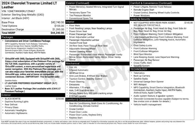 2024 Chevrolet Traverse Limited Lt Leather